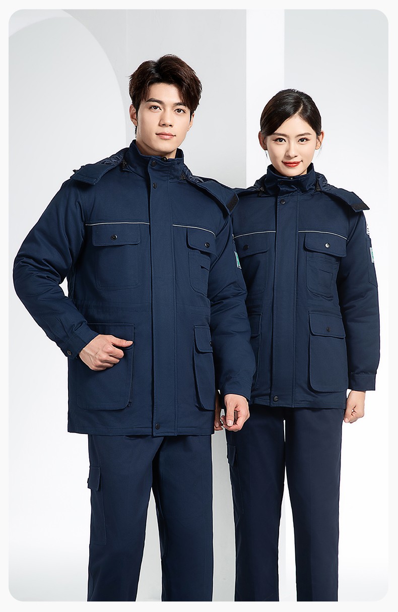 FJD8899Z 冬季纯棉防静电工作服棉服定制冷库加厚保暖化工厂棉衣劳保服棉袄(图16)