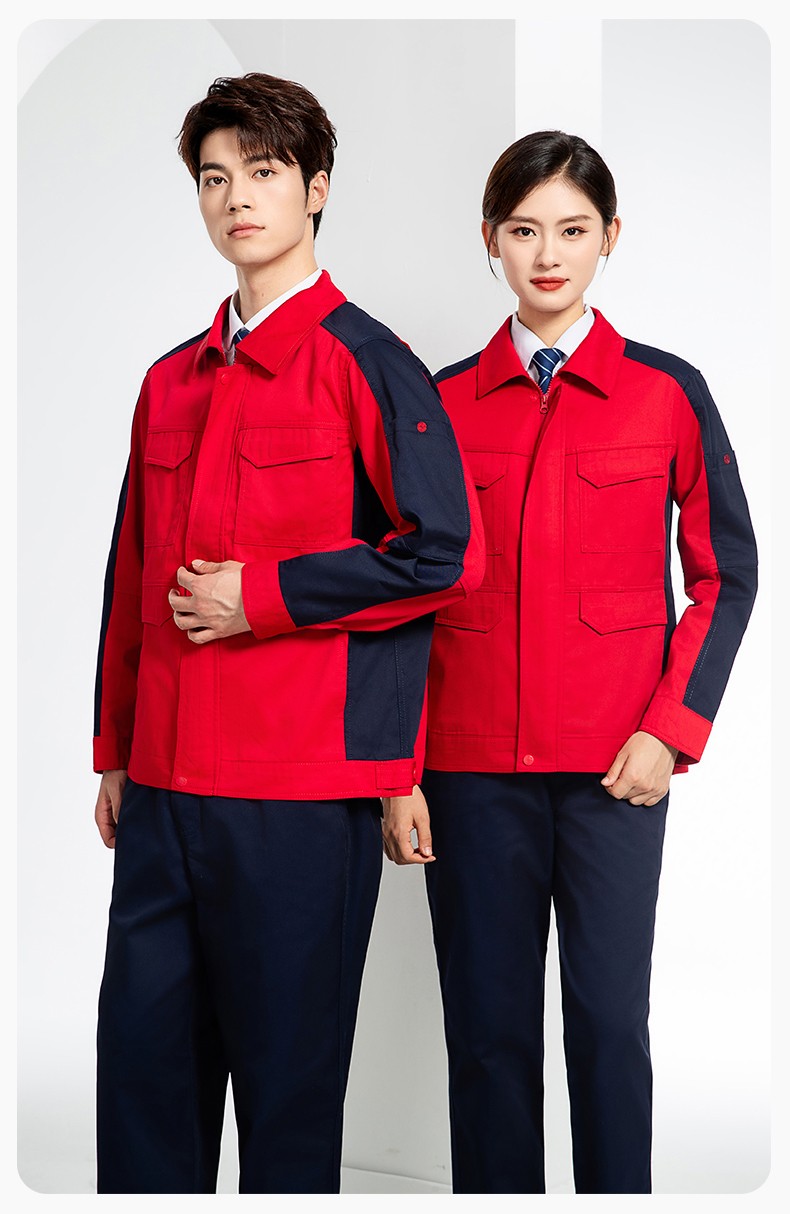 JC-3D02 春秋防静电棉服定制工作服拼色工装加油站机修车间厂服劳保工作服(图13)