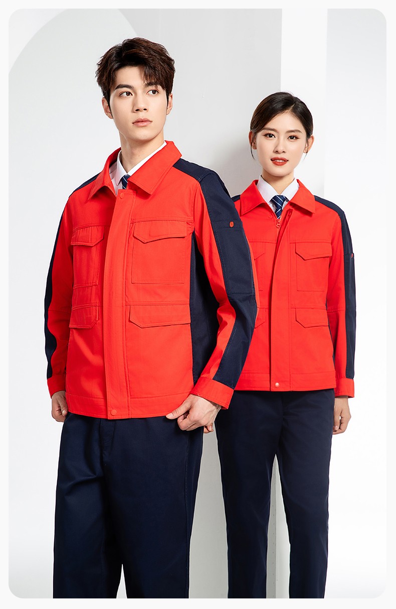 JC-3D02 春秋防静电棉服定制工作服拼色工装加油站机修车间厂服劳保工作服(图17)