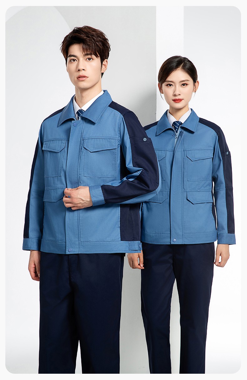 JC-3D02 春秋防静电棉服定制工作服拼色工装加油站机修车间厂服劳保工作服(图19)