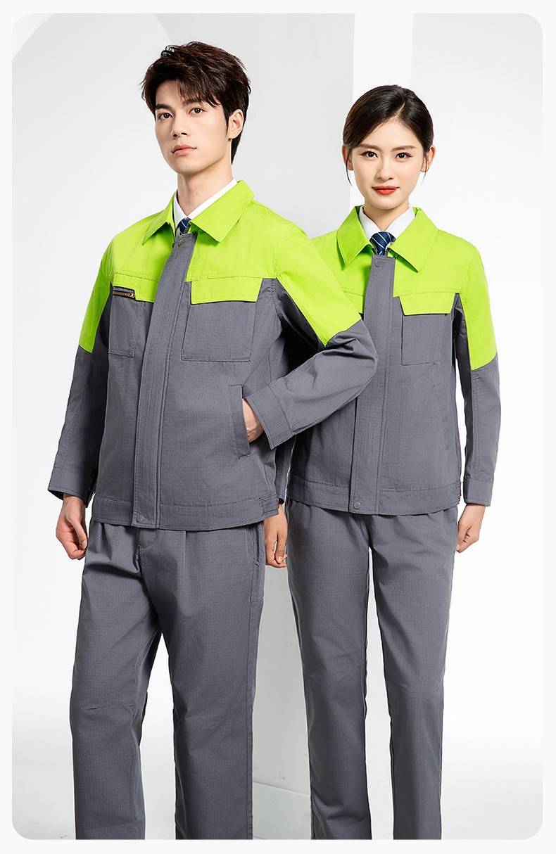 JC-3D03 春秋劳保工作服套装防撕裂耐磨建筑工地干活工装定制(图11)