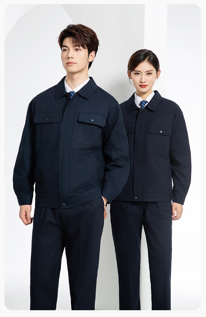 RD-8035 海源秋冬工作服定制男加厚纯棉耐磨汽修服工厂车间电焊双层劳保服(图18)