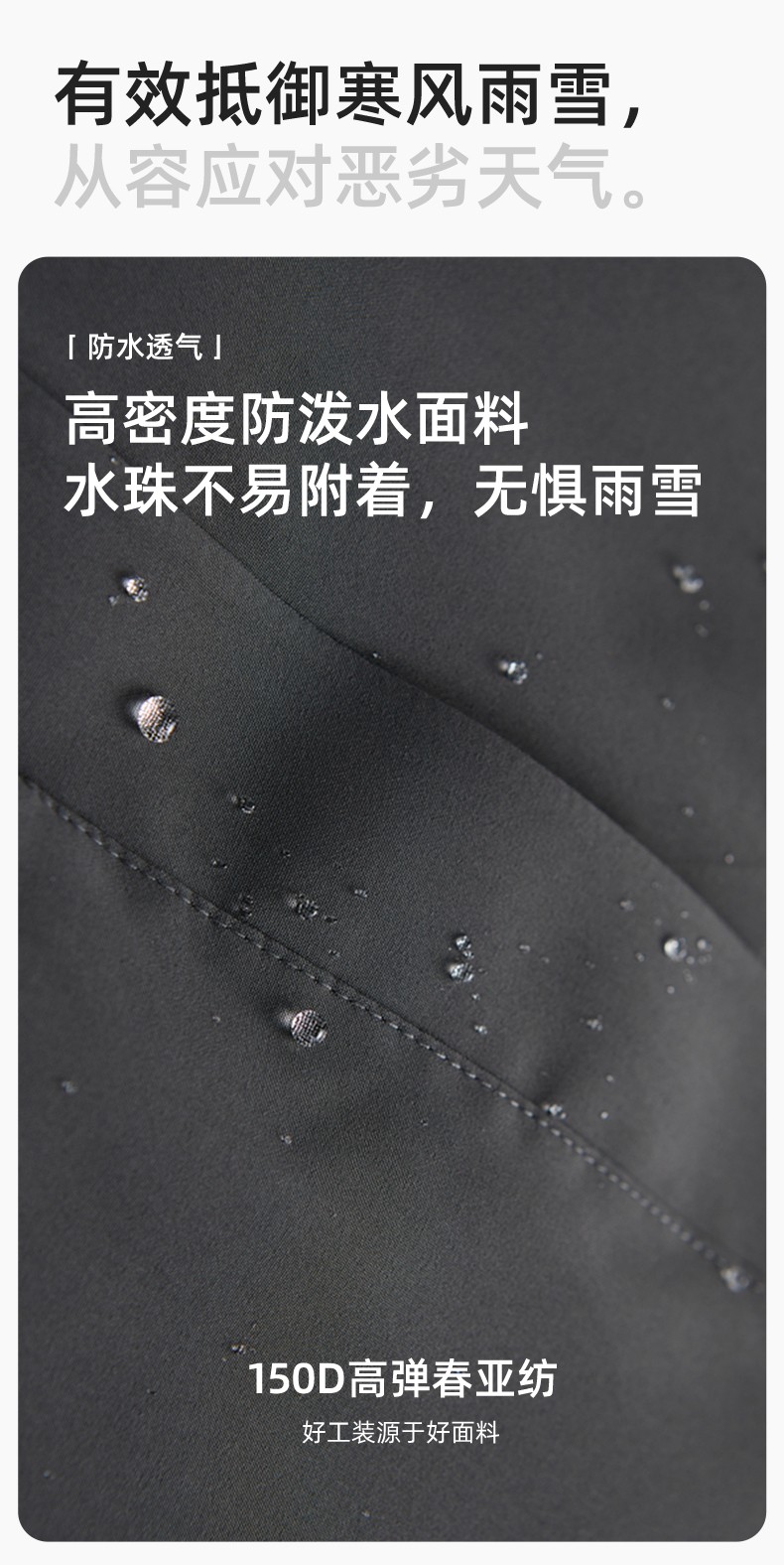 SW-9996 户外三合一冲锋衣秋冬加绒加厚男女同款摇粒绒冲锋衣工作服定制(图3)