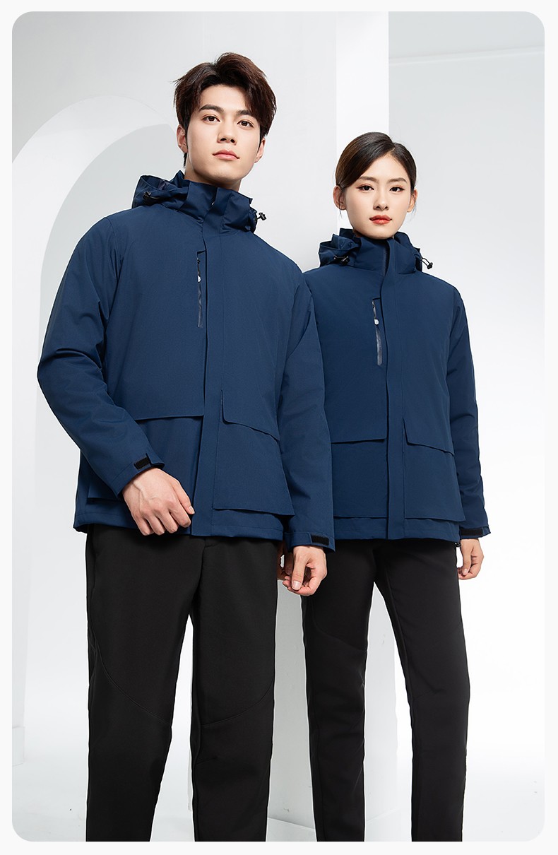 SW-9996 户外三合一冲锋衣秋冬加绒加厚男女同款摇粒绒冲锋衣工作服定制(图13)