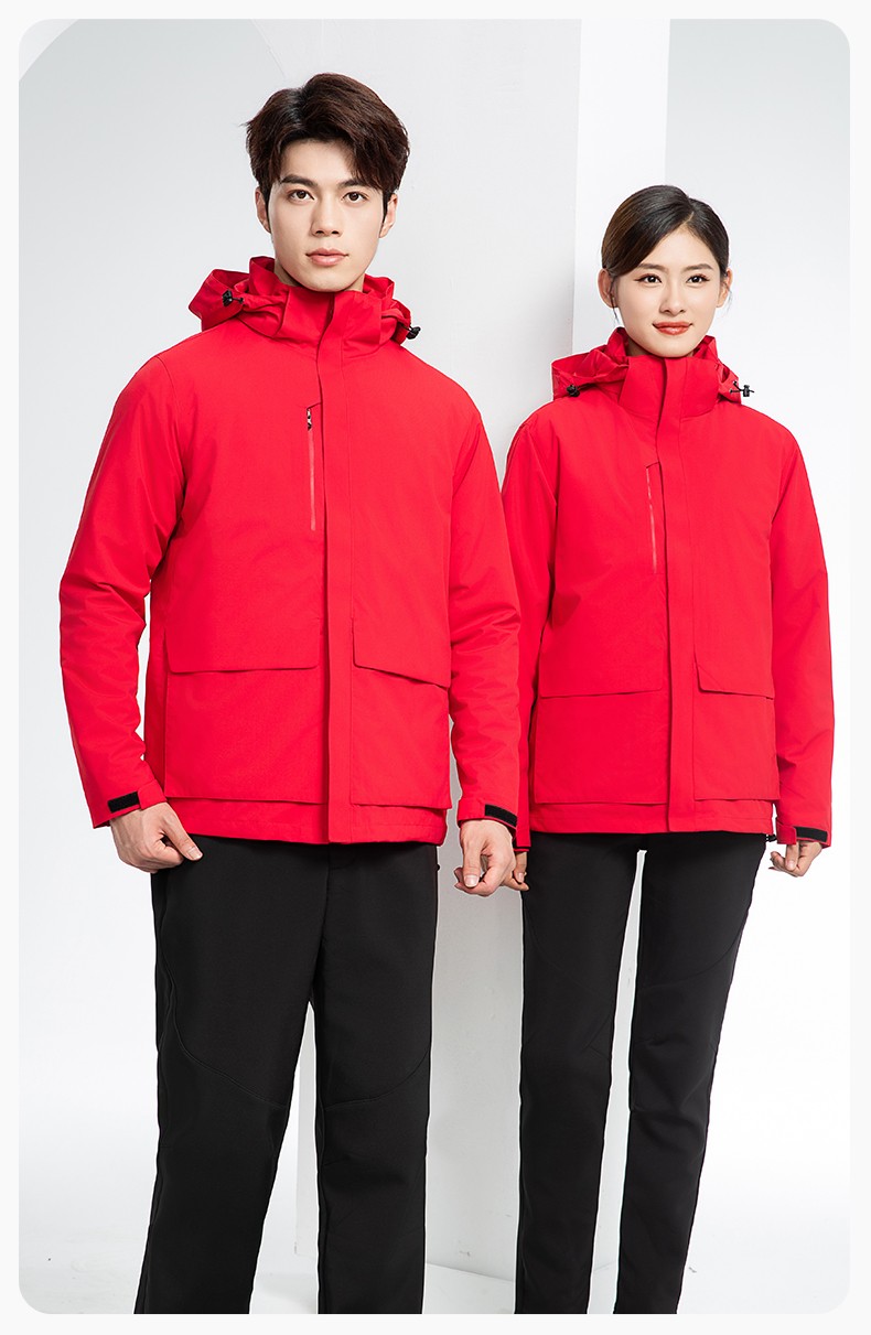 SW-9996 户外三合一冲锋衣秋冬加绒加厚男女同款摇粒绒冲锋衣工作服定制(图17)