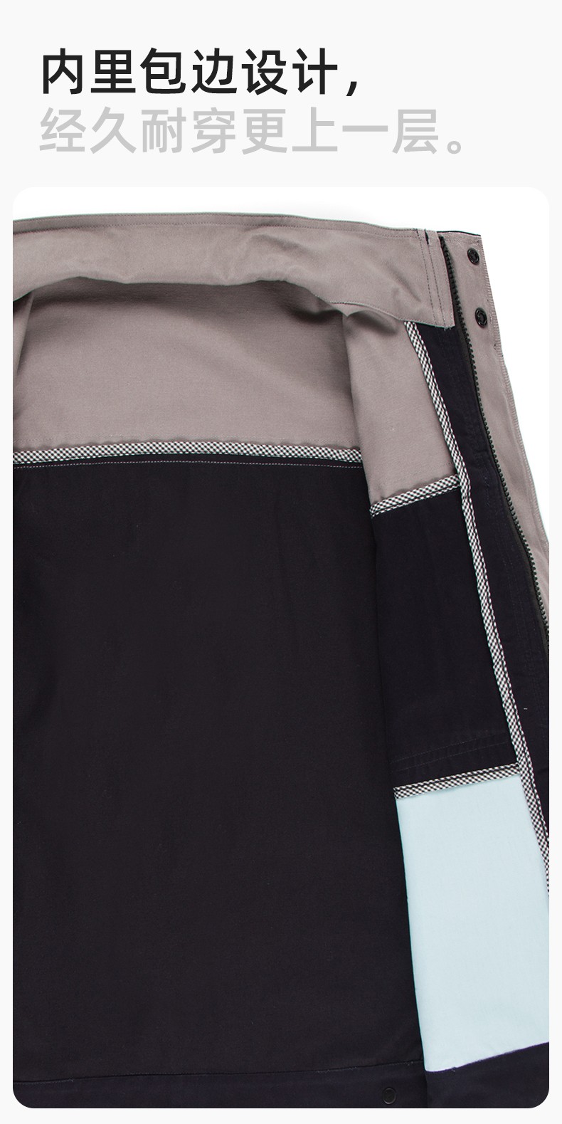 QM20129 纯棉工作服套装定制加厚耐磨长袖劳保服汽修装修工地电焊工装(图4)