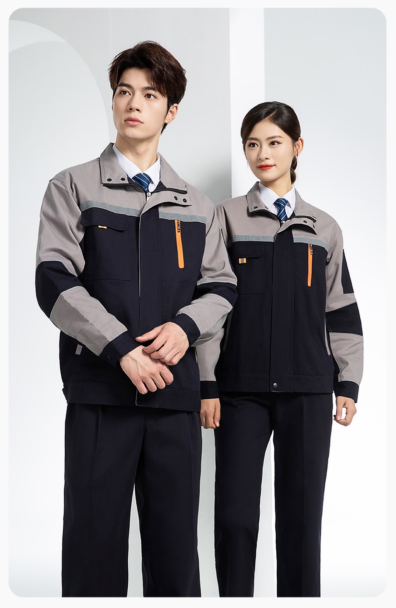 QM20129 纯棉工作服套装定制加厚耐磨长袖劳保服汽修装修工地电焊工装(图19)