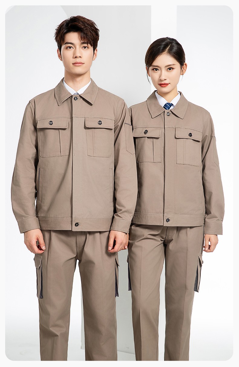 RD-506 春秋纯棉电焊工作服套装男印字长袖工装耐磨车间全棉劳保服(图12)