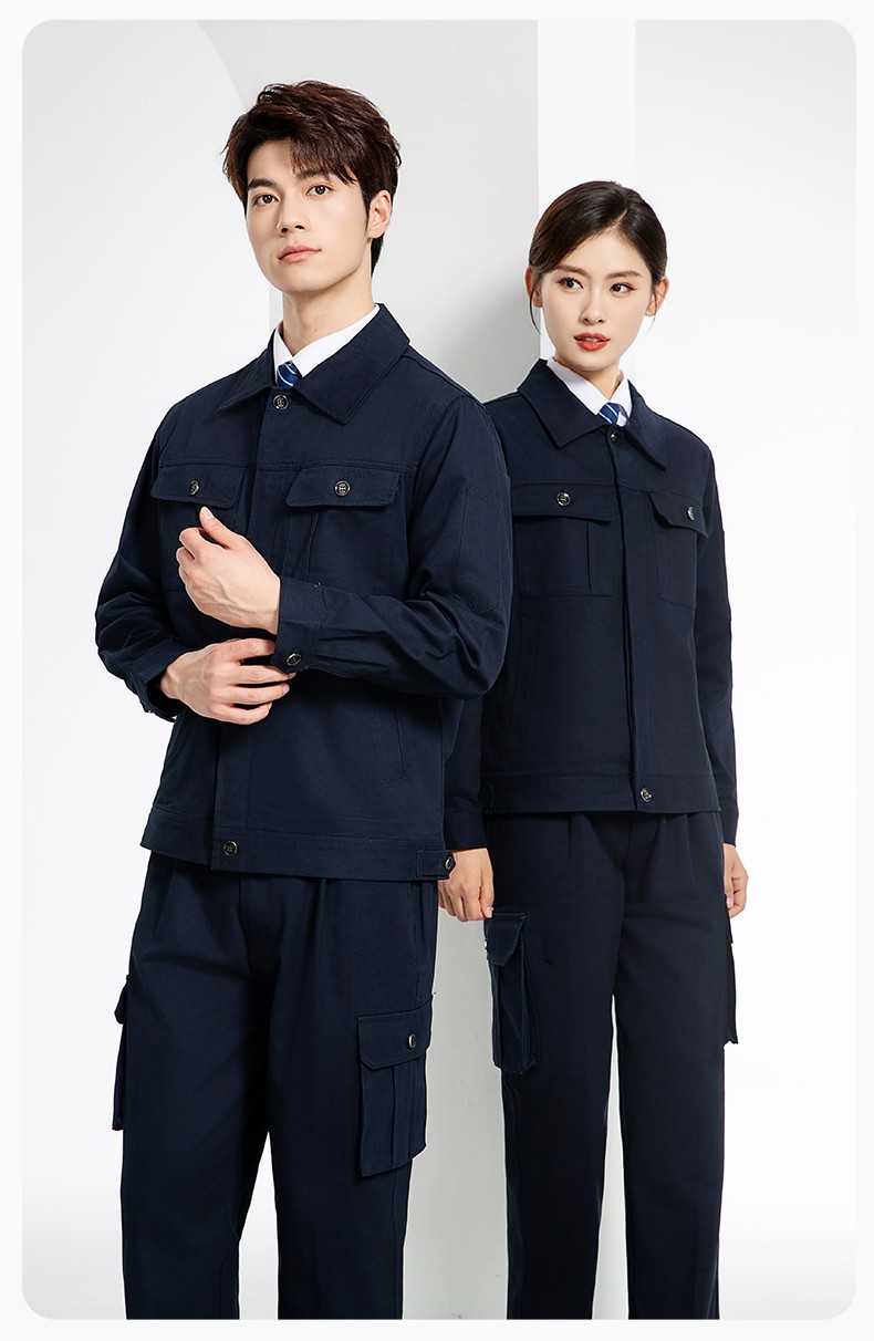 RD-506 春秋纯棉电焊工作服套装男印字长袖工装耐磨车间全棉劳保服(图14)