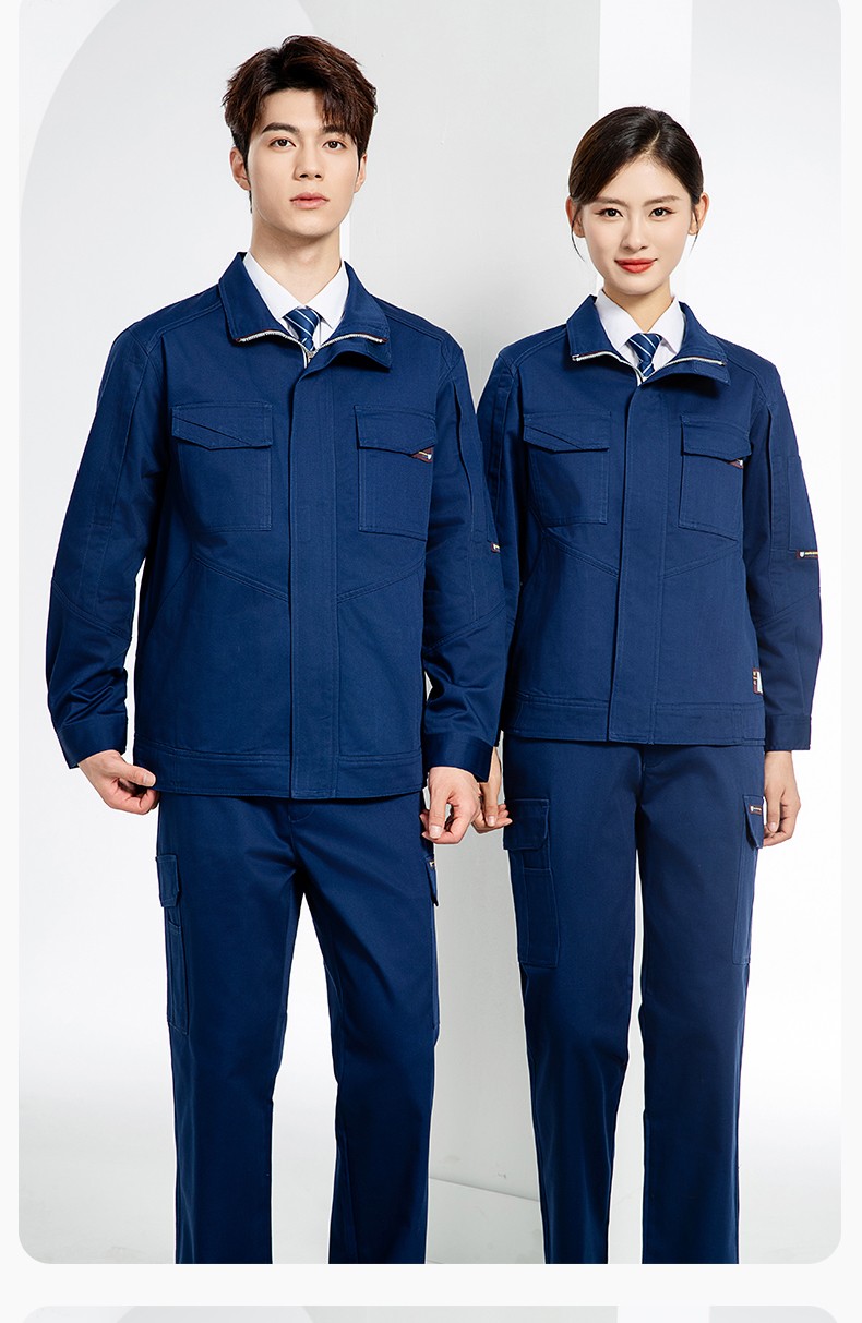 JC-SY61X 防静电春秋长袖工作服套装CVC耐磨纯色工装机修车间工厂服定制(图16)