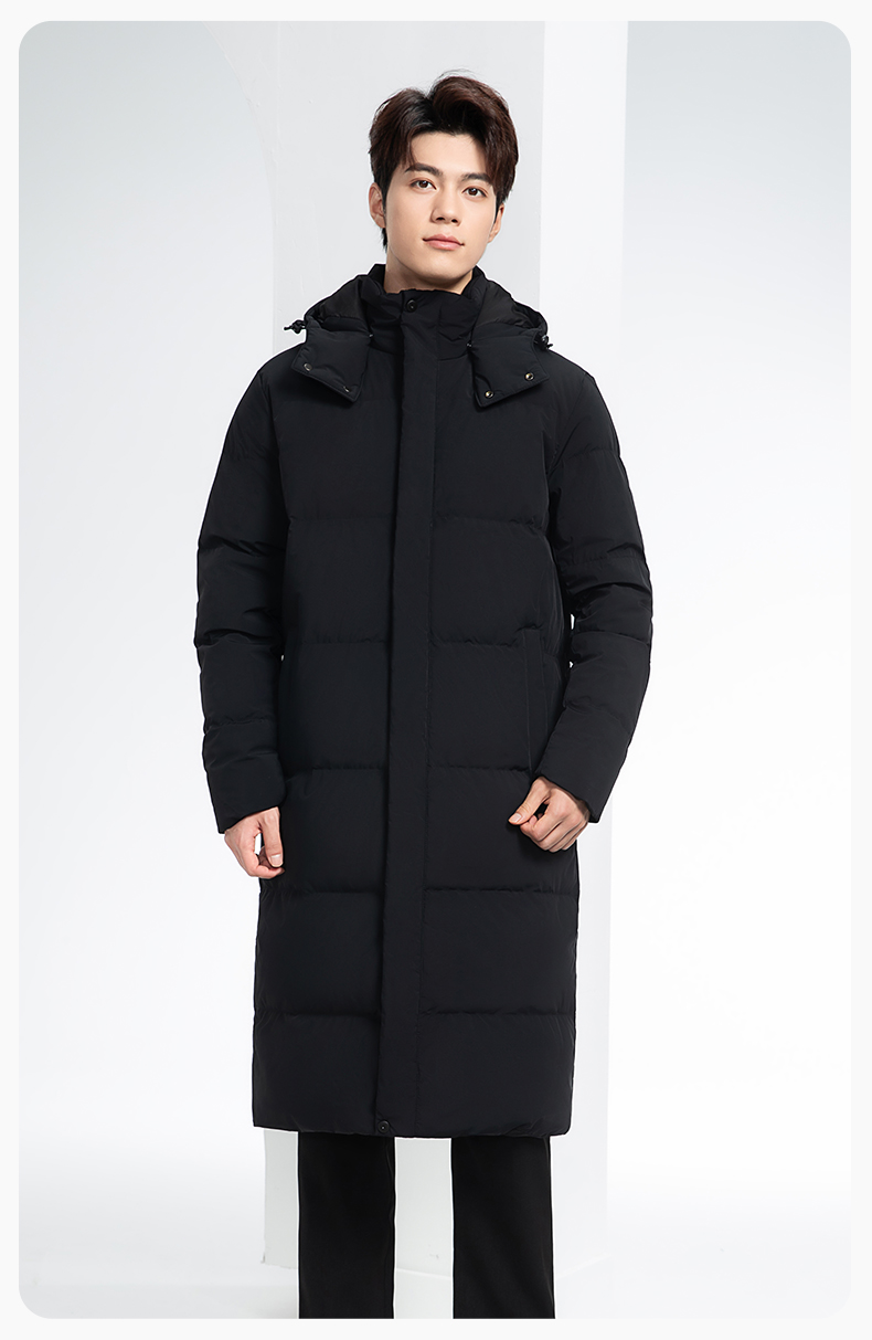 RH-6015 高端羽绒服工作服定制秋冬季中长款加绒加厚棉服银行前台长款外套(图16)