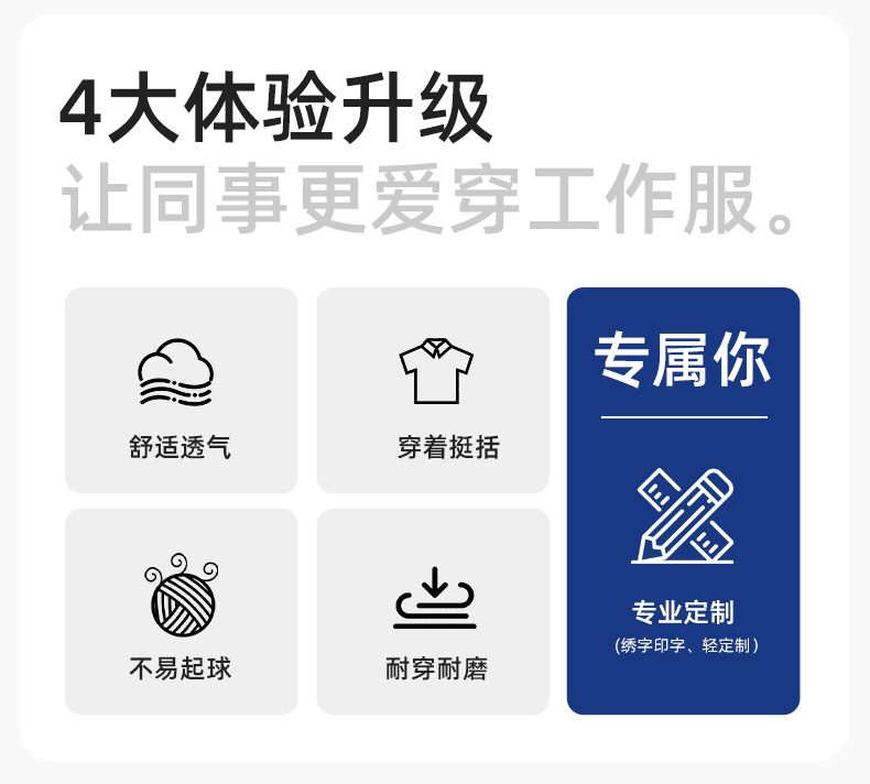 YJ-5603 春秋款防撕裂长袖工作服套装印logo定制电焊机修男加厚耐磨劳保服(图2)