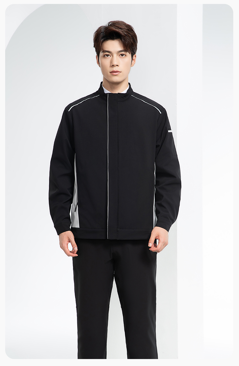 YJ-5608XM 软壳冲锋衣工作服春秋套装男纯色防风工装企业团体服机修服定制(图18)