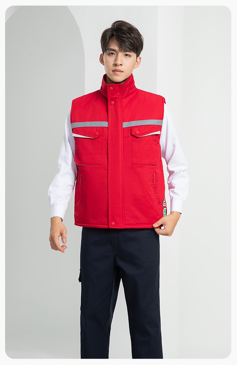 LW-9983  防静电秋冬工程棉马甲工装团体广告志愿者义工马夹背心工作服定制(图15)