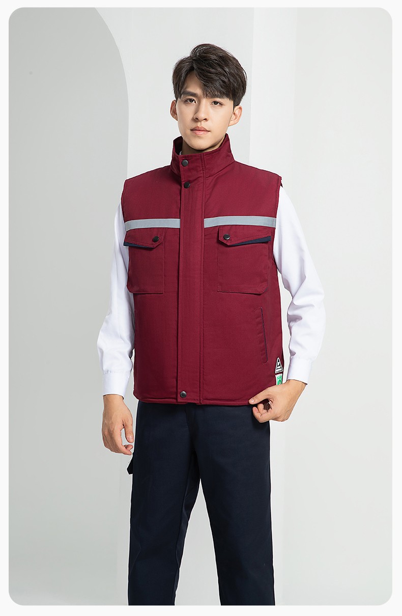 LW-9983  防静电秋冬工程棉马甲工装团体广告志愿者义工马夹背心工作服定制(图25)