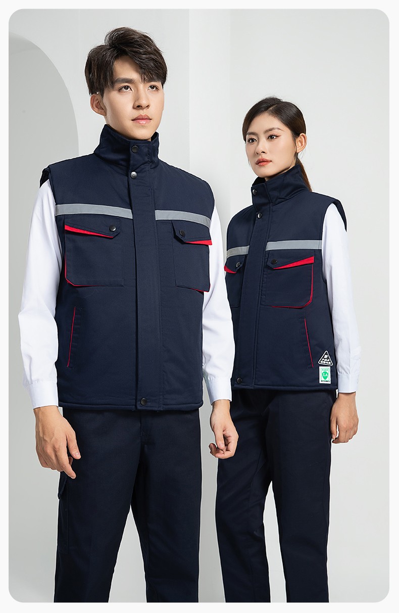 LW-9983  防静电秋冬工程棉马甲工装团体广告志愿者义工马夹背心工作服定制(图24)