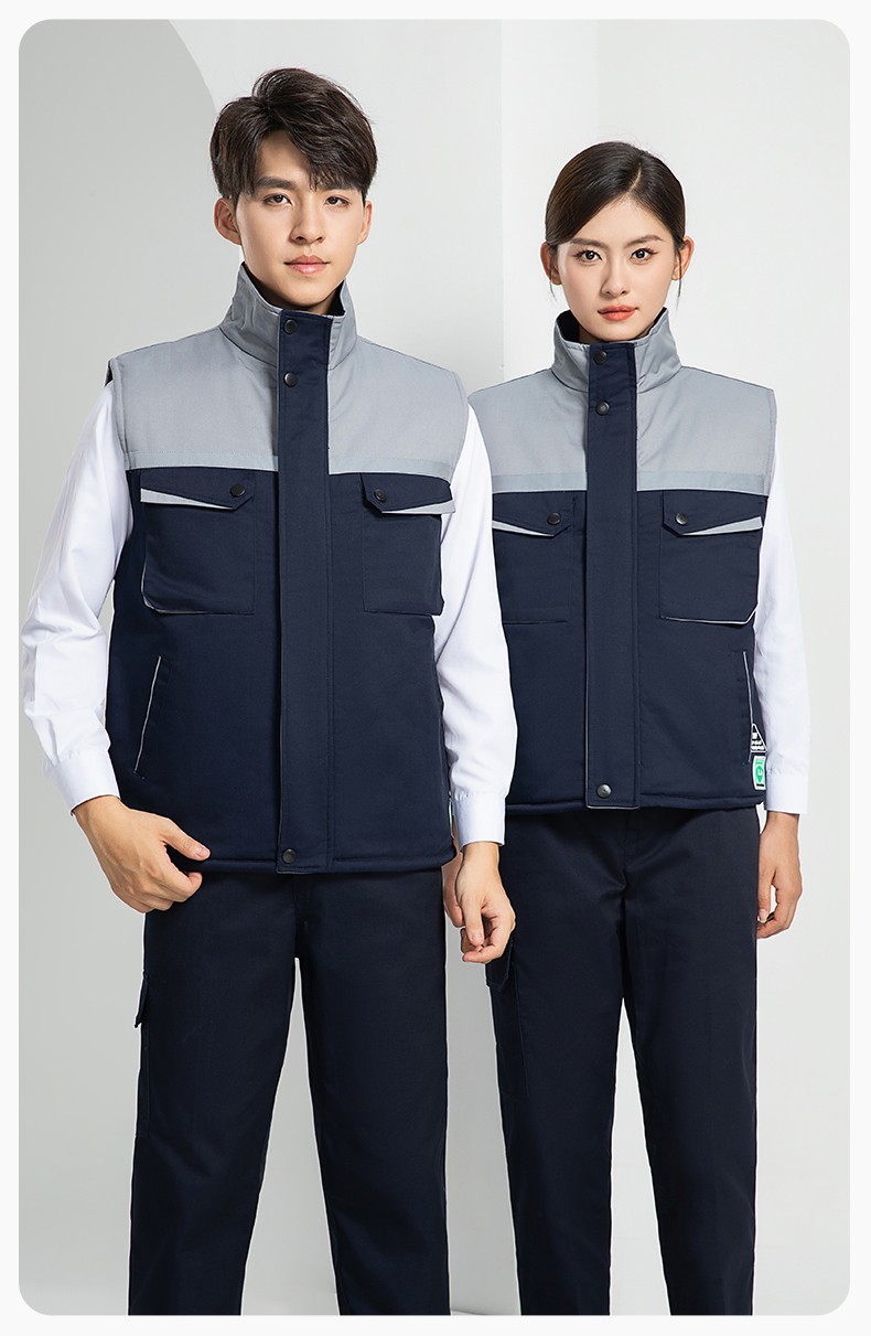 LW-9983  防静电秋冬工程棉马甲工装团体广告志愿者义工马夹背心工作服定制(图22)