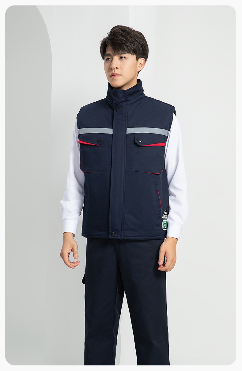 LW-9983  防静电秋冬工程棉马甲工装团体广告志愿者义工马夹背心工作服定制(图23)