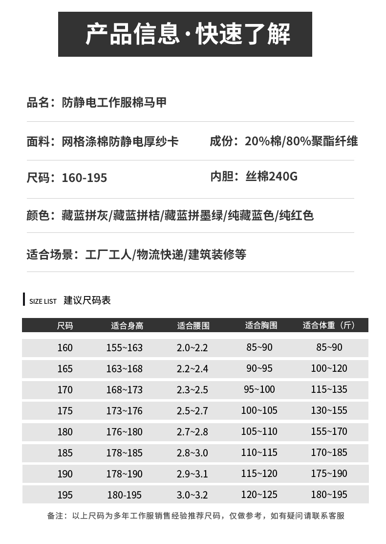 LW-9929 加厚冬季防静电工作服男棉马甲劳保服船厂加油站防寒棉背心定制(图14)