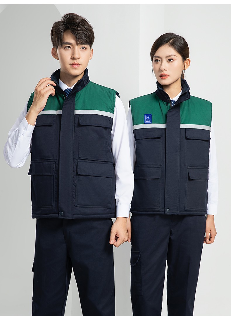 LW-9929 加厚冬季防静电工作服男棉马甲劳保服船厂加油站防寒棉背心定制(图25)