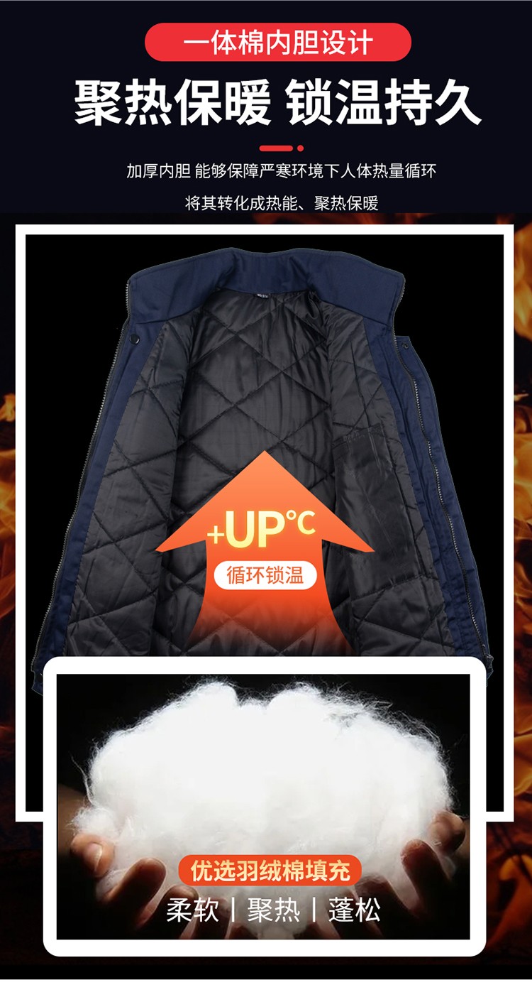 LW-9903 防静电冬季棉马甲工作服印绣字男工装棉马夹船厂汽修加厚坎肩定制(图7)