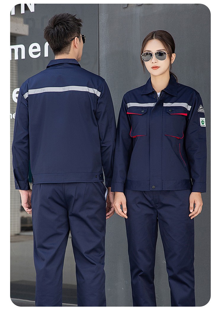 LW-8683F 防静电工作服套装男立体兜加油站反光条石油电子化工厂劳保服定制(图18)