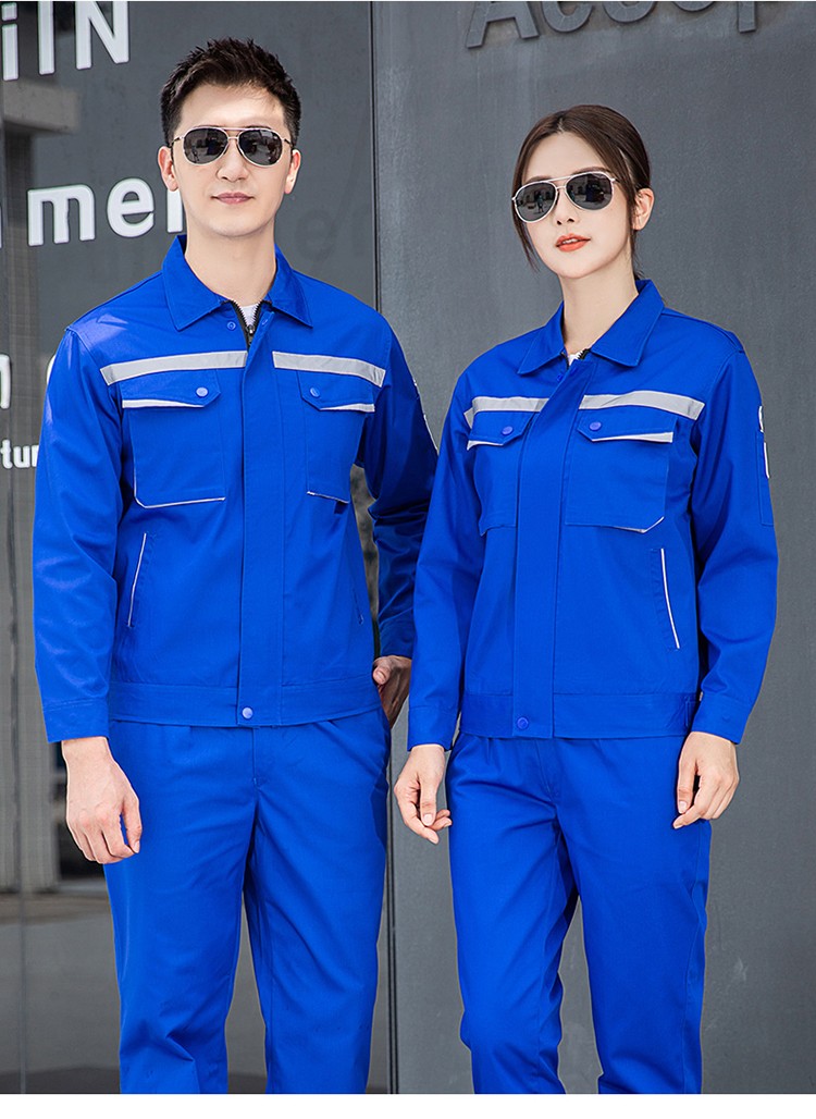 LW-8683F 防静电工作服套装男立体兜加油站反光条石油电子化工厂劳保服定制(图19)