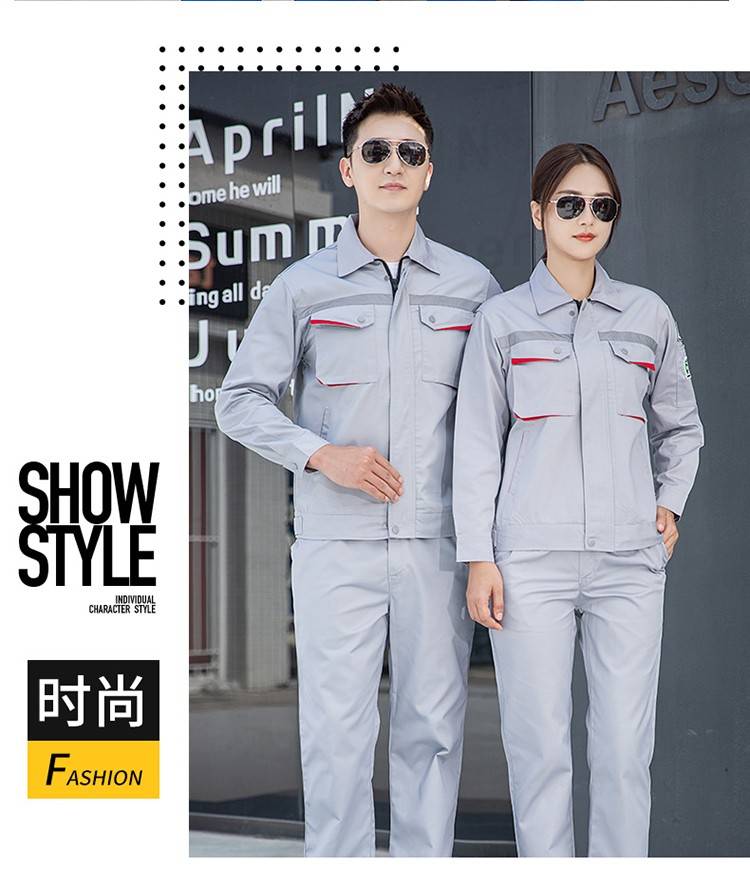 LW-8683F 防静电工作服套装男立体兜加油站反光条石油电子化工厂劳保服定制(图21)