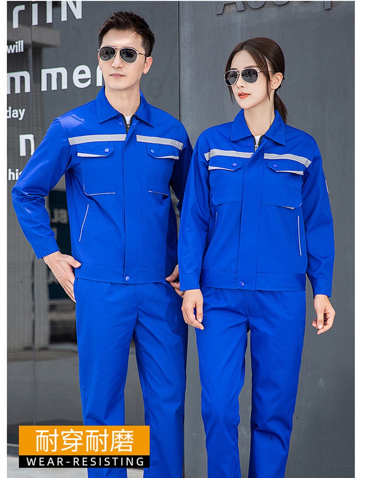 LW-8683F 防静电工作服套装男立体兜加油站反光条石油电子化工厂劳保服定制(图20)