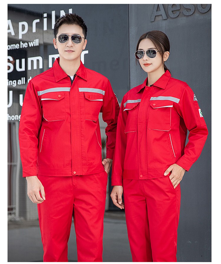 LW-8683F 防静电工作服套装男立体兜加油站反光条石油电子化工厂劳保服定制(图25)
