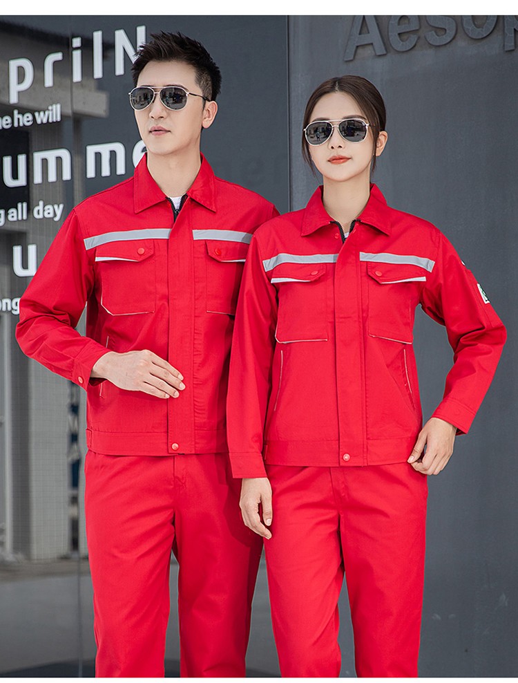 LW-8683F 防静电工作服套装男立体兜加油站反光条石油电子化工厂劳保服定制(图26)