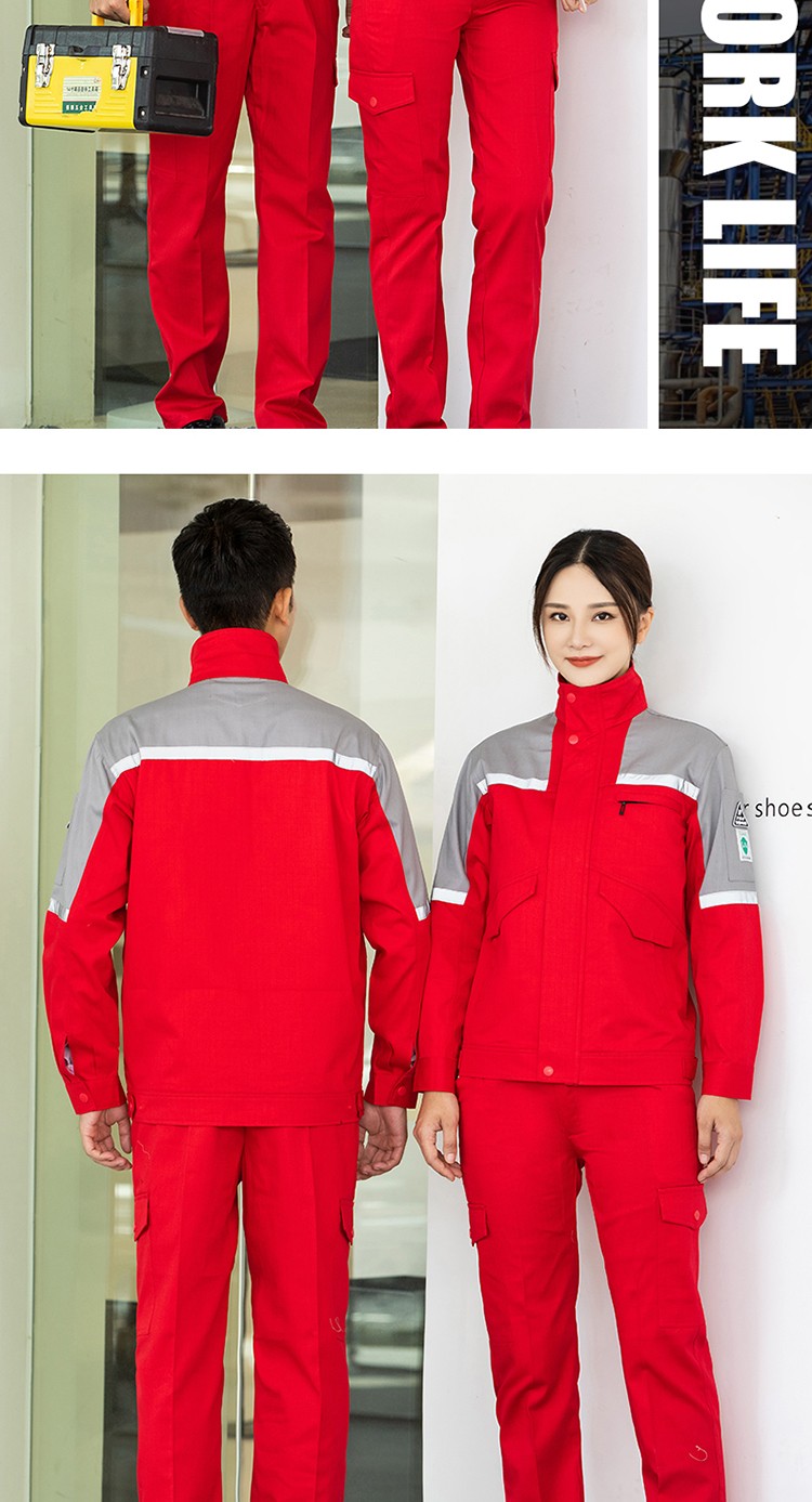 LW-8018 长袖秋冬防静电工作服套装定制男石化加油站车间工厂劳保服工装(图20)