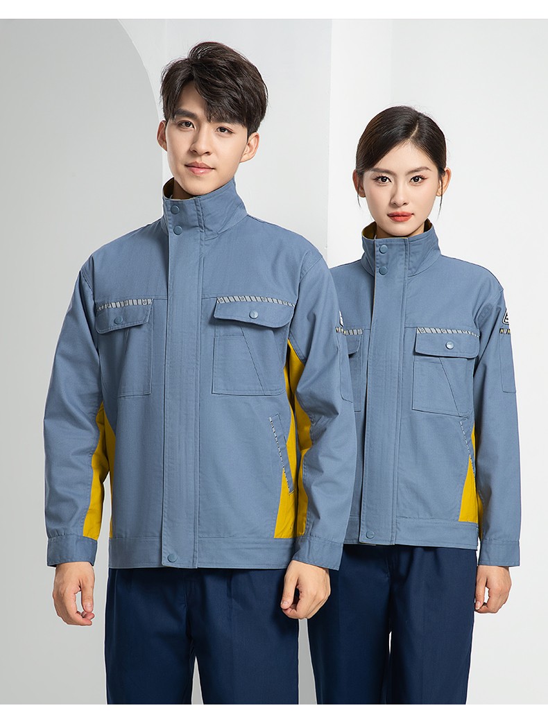 LW-8063 防静电工作服春秋套装定制耐磨劳保服男汽修加油站工地工装印LOGO(图20)
