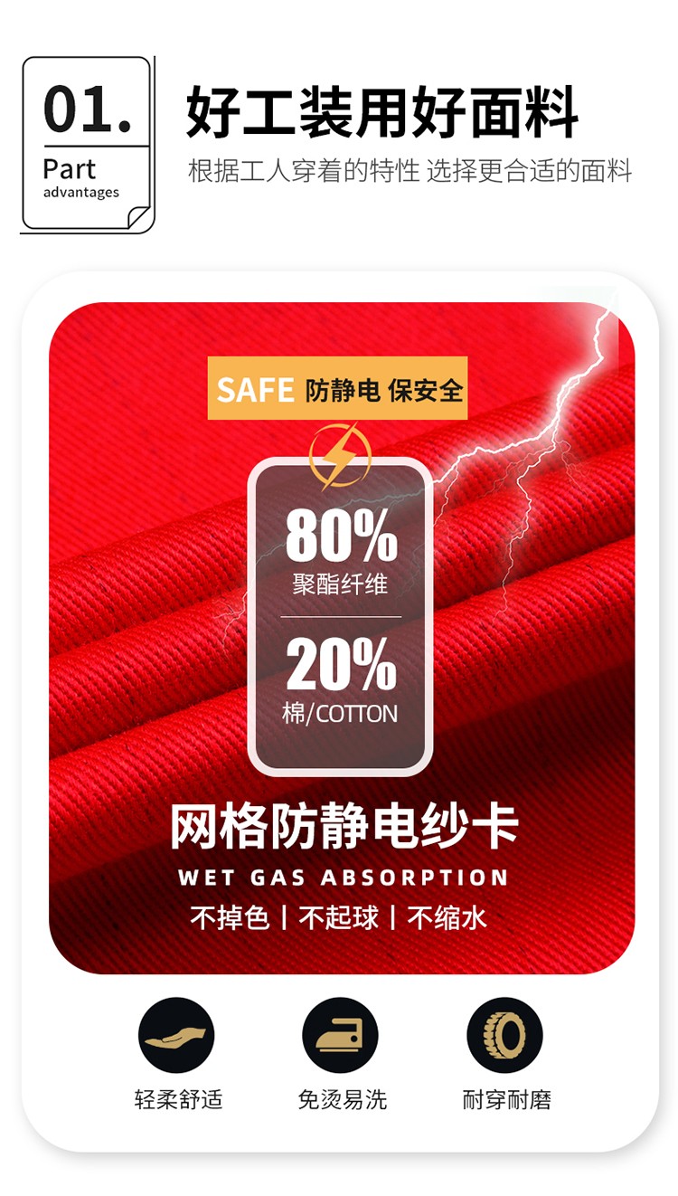 LW-8829 防静电棉服工作服定制劳保服中长款化工厂车间油气站工人防寒工装(图4)