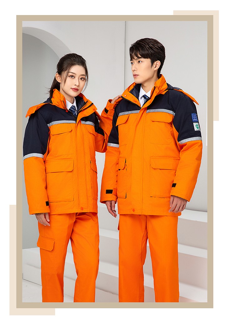 LW-8829 防静电棉服工作服定制劳保服中长款化工厂车间油气站工人防寒工装(图22)