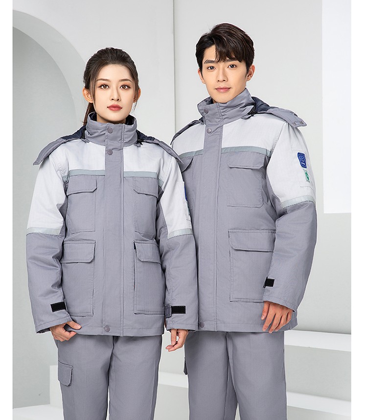 LW-8829 防静电棉服工作服定制劳保服中长款化工厂车间油气站工人防寒工装(图26)