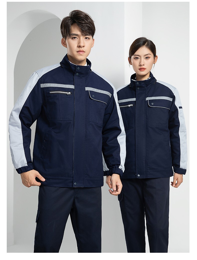 LW-8869 冬季工作服棉服定制工厂车间户外男保温反光条保暖棉袄棉衣工作服(图23)