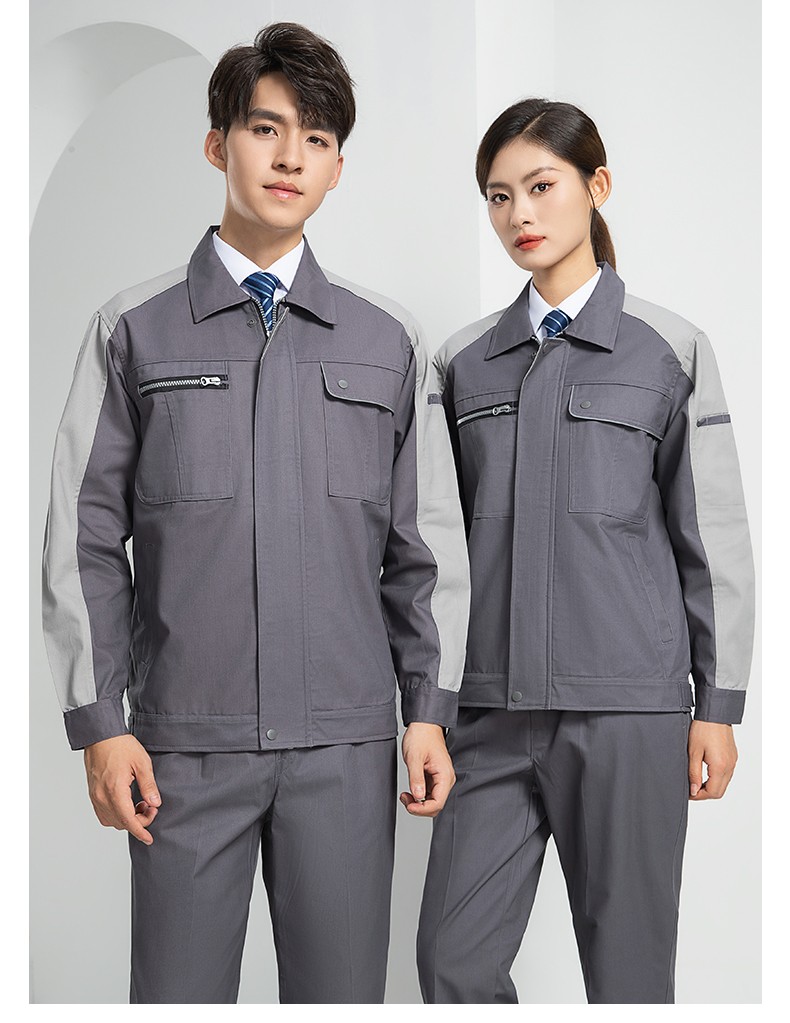 LW-8069 新款春秋工作服套装定制厂服工衣车间劳保服工程服电工服印制logo(图21)