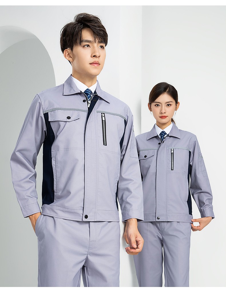 LW-8104 新款时尚拼色工作服定制带反光安全工作劳保服套装工厂车间工程服(图25)