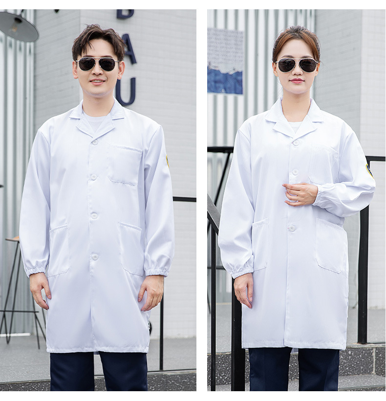 TZ011 恒漉防静电防酸碱蓝白大褂定制车间实验室防护服耐腐蚀工 作服印字(图26)