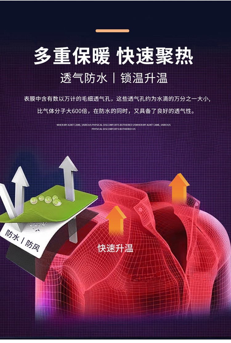 YJ-9809 秋冬季户外三合一冲锋衣工作服工作服可拆卸防水防风印字logo工作(图4)