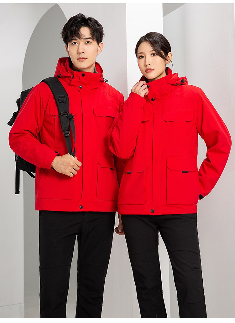 YJ-9809 秋冬季户外三合一冲锋衣工作服工作服可拆卸防水防风印字logo工作(图24)