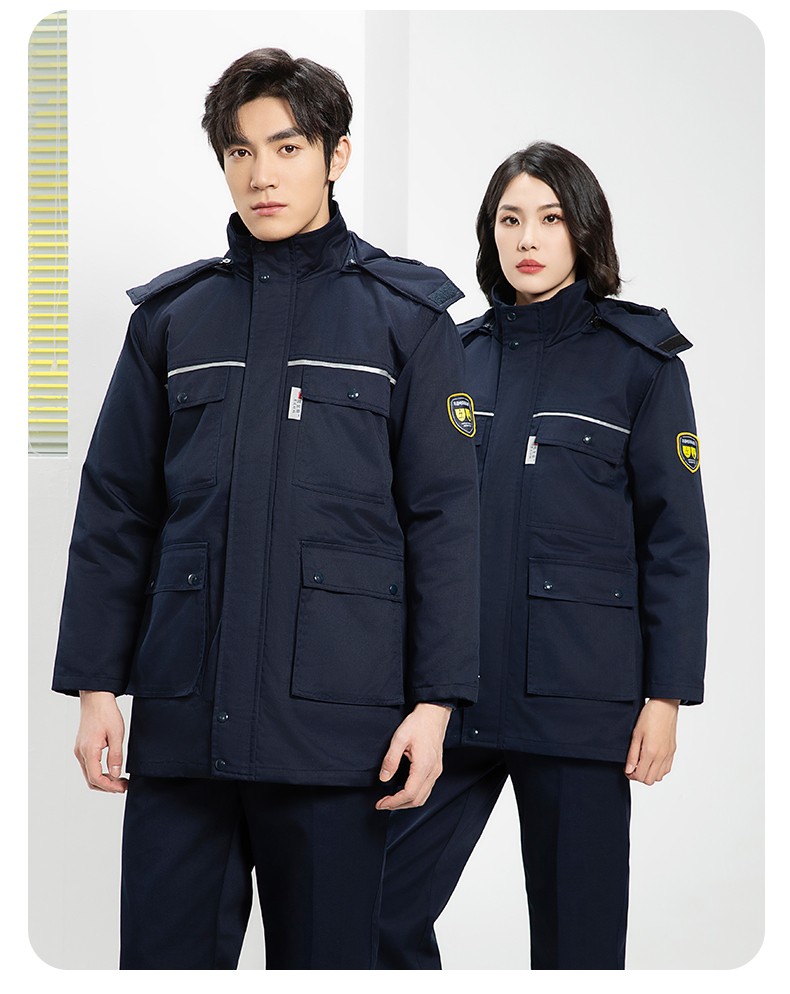 YJ-1305 冬季工作服棉衣男耐磨加绒加厚石油化工防静电防酸碱劳保棉服外套(图20)