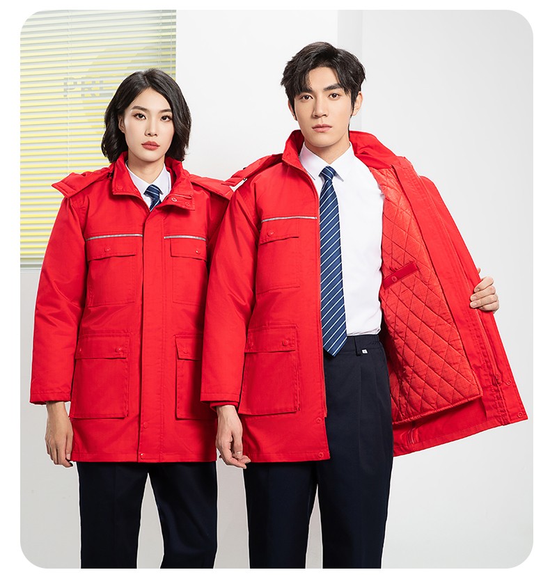 YJ-1305 冬季工作服棉衣男耐磨加绒加厚石油化工防静电防酸碱劳保棉服外套(图25)