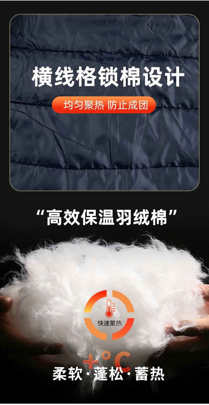 YJ-8824 冬季防静电棉服男可拆卸纯色加厚防寒保暖外套车间工厂团体服定制(图9)