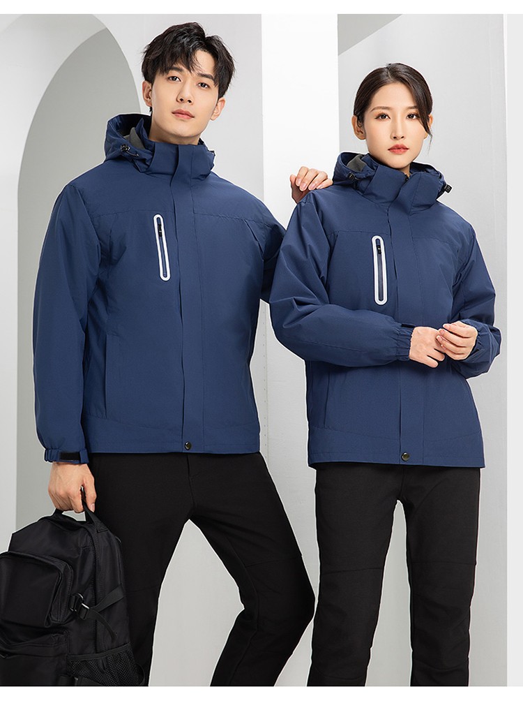 YJ-9806 冬季工作服冲锋衣定制印logo防风防水加绒加厚工装外套夹克棉服(图18)