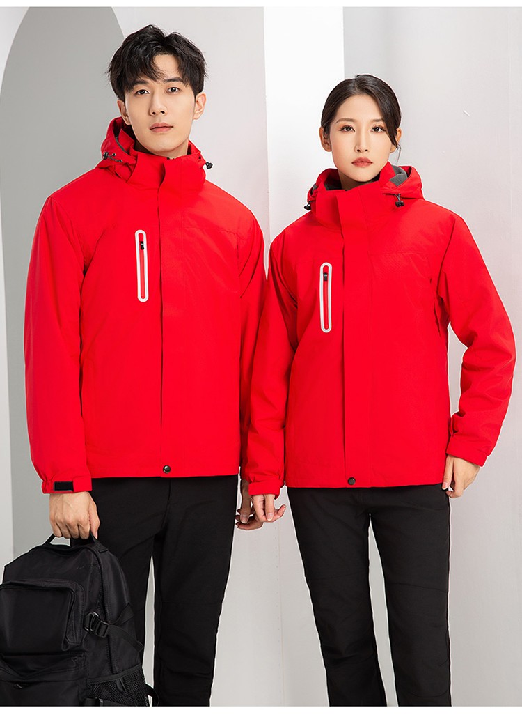 YJ-9806 冬季工作服冲锋衣定制印logo防风防水加绒加厚工装外套夹克棉服(图24)