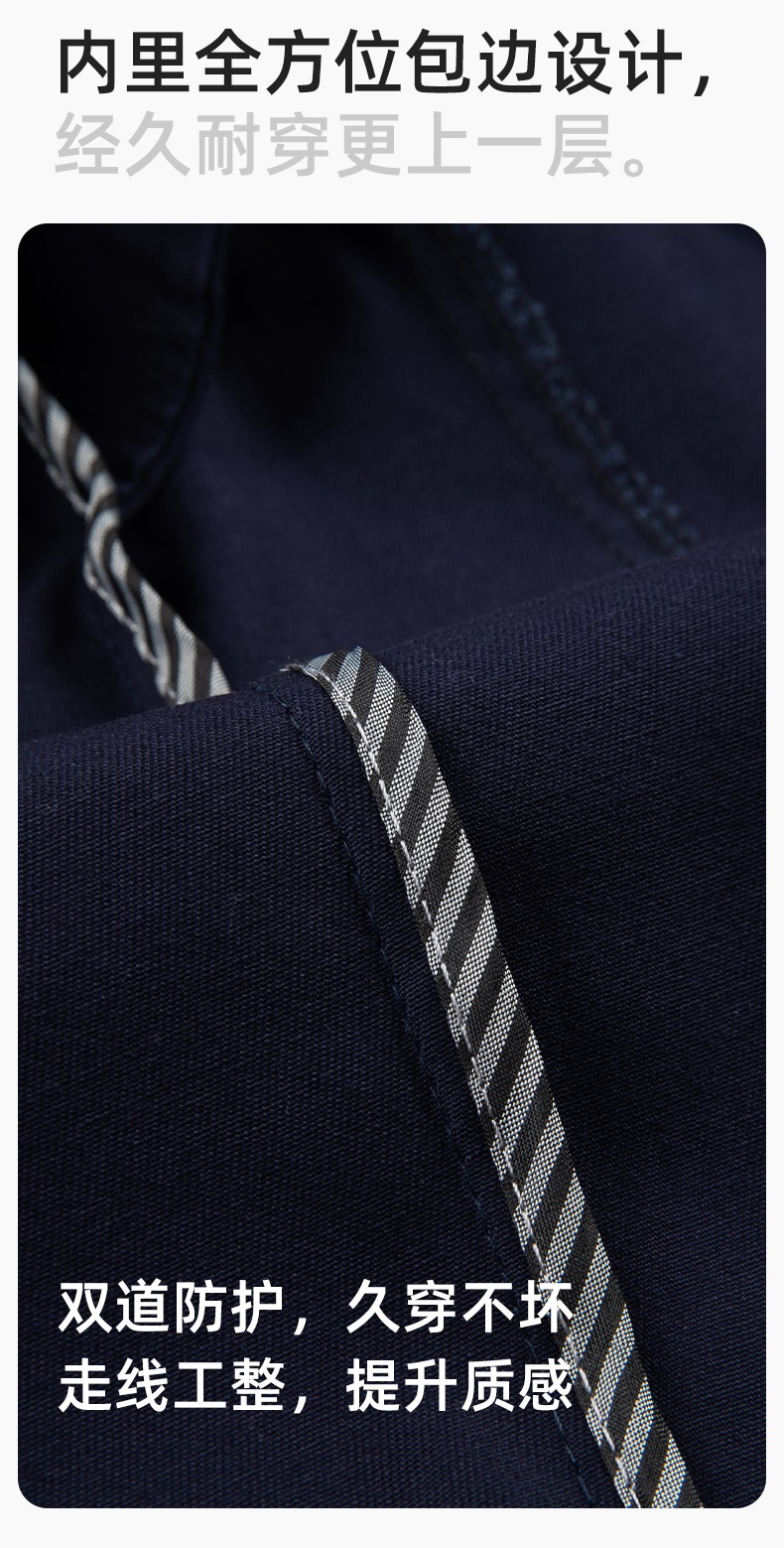 JC-117 纯棉春秋工作服套装男纯色全棉加厚耐磨建筑工地电焊机修服定制(图5)