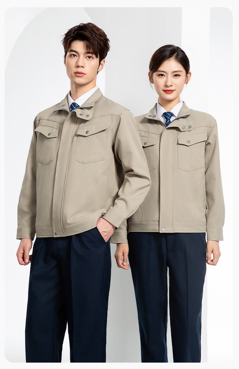 LJ-680011 秋冬高端工作服套装男防静电电工工程师电力工厂劳保工服上衣印字(图14)