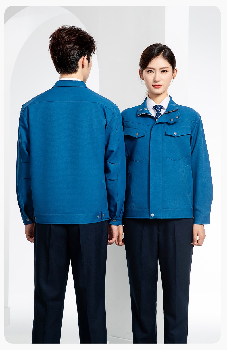 LJ-680011 秋冬高端工作服套装男防静电电工工程师电力工厂劳保工服上衣印字(图19)